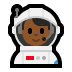 👨🏾‍🚀 man astronaut: medium-dark skin tone display on Windows